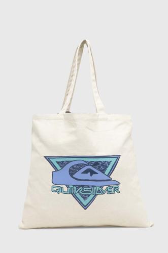 Βαμβακερή τσάντα Quiksilver χρώμα: μπεζ