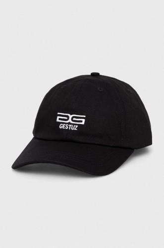 Βαμβακερό καπέλο του μπέιζμπολ Gestuz χρώμα: μαύρο