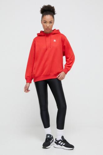 Μπλούζα adidas Originals χρώμα: κόκκινο, με κουκούλα