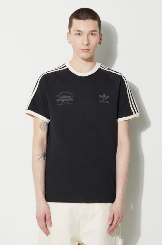 Βαμβακερό μπλουζάκι adidas Originals ανδρικά, χρώμα: μαύρο