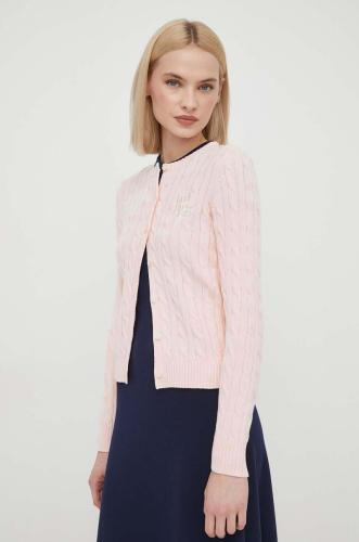 Βαμβακερό πουλόβερ Lauren Ralph Lauren χρώμα: ροζ
