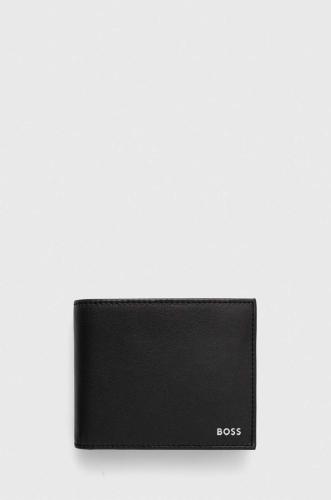 Δερμάτινο πορτοφόλι BOSS Randy ανδρικό, χρώμα: μαύρο