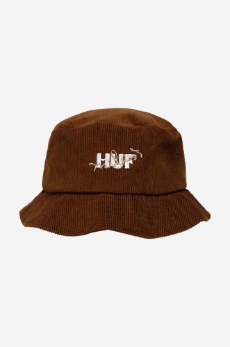 Βαμβακερό καπέλο HUF Get Up With It Cord χρώμα: καφέ