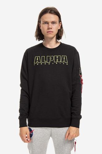 Μπλούζα Alpha Industries Embroidery χρώμα: μαύρο
