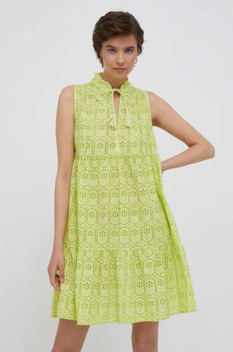 Βαμβακερό φόρεμα Rich & Royal χρώμα: πράσινο