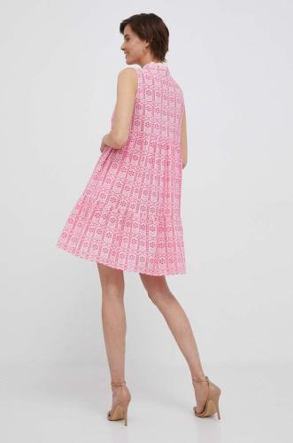 Βαμβακερό φόρεμα Rich & Royal χρώμα: ροζ