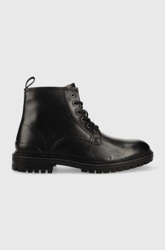 Δερμάτινα παπούτσια Pepe Jeans Ned Boot Relief χρώμα: μαύρο