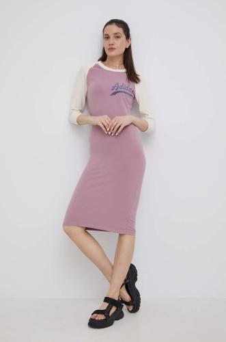 Φόρεμα adidas Originals χρώμα: ροζ,