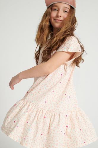 Παιδικό βαμβακερό φόρεμα Femi Stories χρώμα: μπεζ