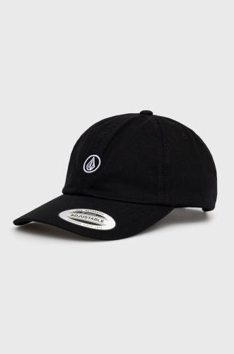 Βαμβακερό καπέλο Volcom χρώμα: μαύρο