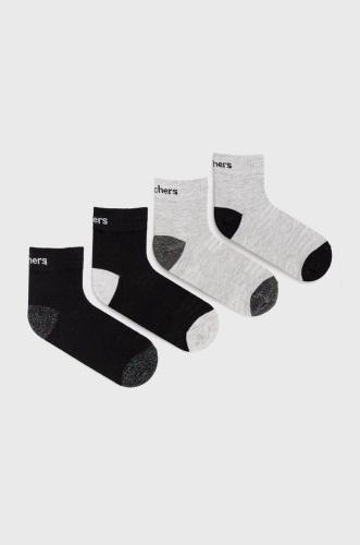 Παιδικές κάλτσες Skechers 4-pack χρώμα: μαύρο