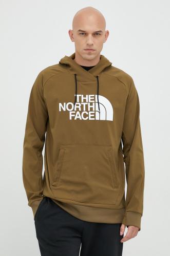 Αθλητική μπλούζα The North Face Tekno χρώμα: πράσινο, με κουκούλα