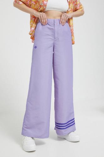 Παντελόνι adidas Originals χρώμα: μοβ