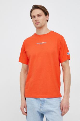 Βαμβακερό μπλουζάκι North Sails χρώμα: πορτοκαλί