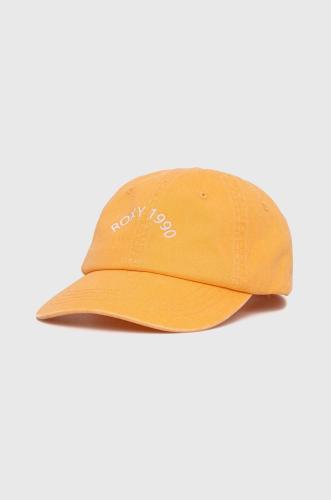 Βαμβακερό καπέλο του μπέιζμπολ Roxy χρώμα: πορτοκαλί