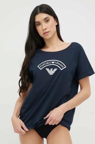 Βαμβακερό t-shirt Emporio Armani Underwear χρώμα: ναυτικό μπλε
