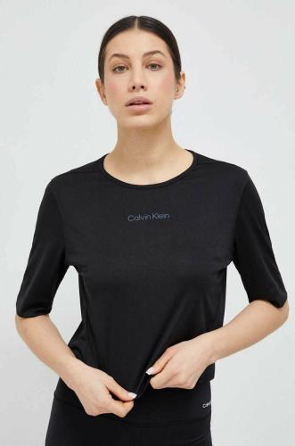 Μπλουζάκι προπόνησης Calvin Klein Performance Essentials χρώμα: μαύρο