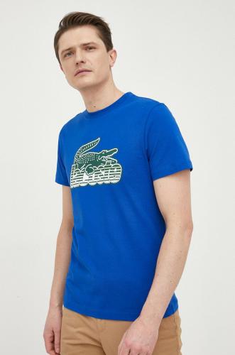 Βαμβακερό μπλουζάκι Lacoste χρώμα: ναυτικό μπλε