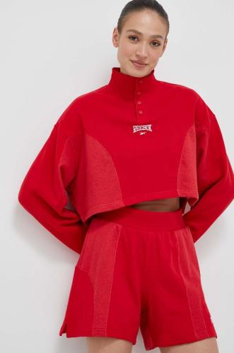 Βαμβακερή μπλούζα Reebok Classic γυναικεία, χρώμα: κόκκινο