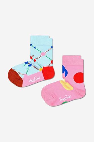 Παιδικές κάλτσες Happy Socks Dots 2-pack χρώμα: ροζ