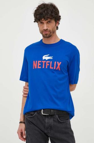 Βαμβακερό μπλουζάκι Lacoste x Netflix