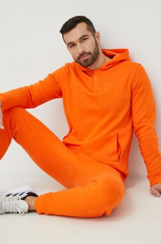 Φούτερ προπόνησης Calvin Klein Performance χρώμα: πορτοκαλί, με κουκούλα
