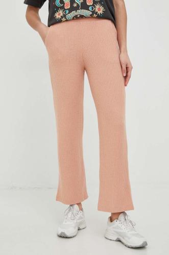 Παντελόνι Roxy χρώμα: ροζ