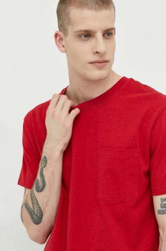 Βαμβακερό μπλουζάκι Solid χρώμα: κόκκινο
