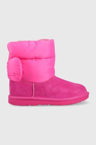Παιδικές μπότες χιονιού UGG BAILEY BOW MAXI χρώμα: ροζ