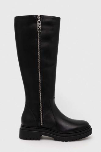 Δερμάτινες μπότες MICHAEL Michael Kors Regan γυναικείες, χρώμα: μαύρο, 40F3RGFB5L