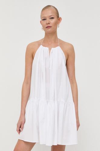 Βαμβακερό φόρεμα Patrizia Pepe χρώμα: άσπρο