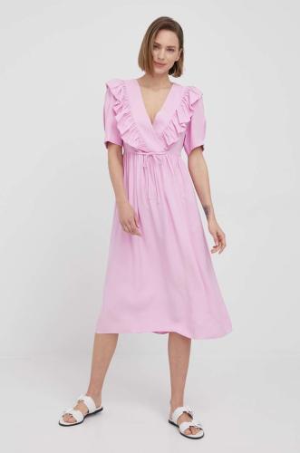 Φόρεμα Y.A.S χρώμα: ροζ,