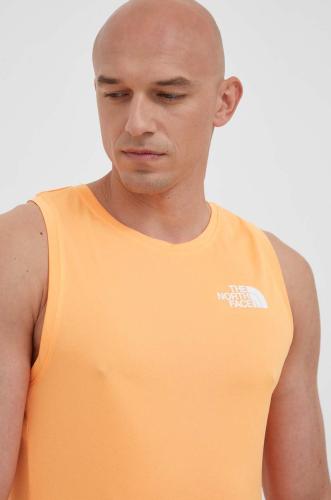 Αθλητικό μπλουζάκι The North Face Mountain Athletics χρώμα: πορτοκαλί