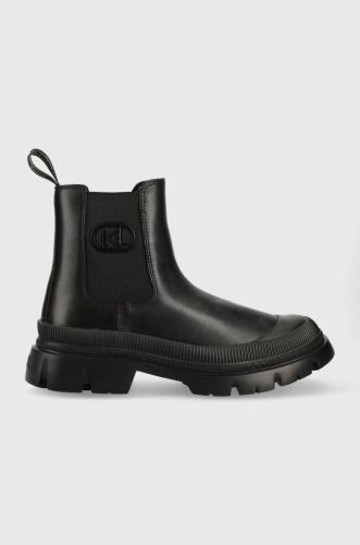 Δερμάτινες μπότες τσέλσι Karl Lagerfeld TREKKA MENS χρώμα: μαύρο, KL25243