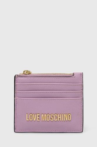 Θήκη για κάρτες Love Moschino χρώμα: μοβ