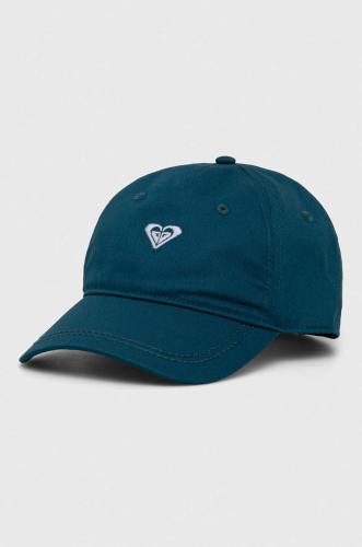 Βαμβακερό καπέλο του μπέιζμπολ Roxy x Lisa Ansersen χρώμα: τιρκουάζ