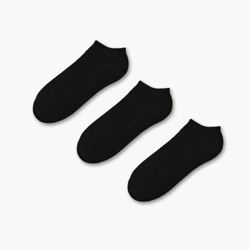 Cropp - Σετ με 3 ζεύγη μαύρες κάλτσες αστραγάλου - Μαυρο
