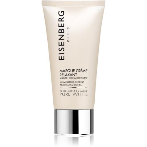Eisenberg Pure White Masque Crème Relaxant μάσκα λάμψης και ενυδάτωσης για την αντιμετώπιση των καφέ κηλίδων 75 μλ