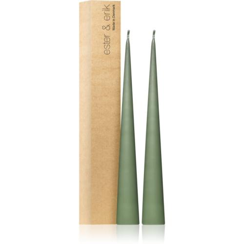 ester & erik cone candles green soil (no. 70) διακοσμητικά κεριά 2x37 εκ