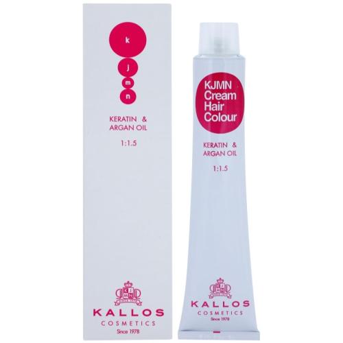Kallos KJMN Cream Hair Colour Keratin & Argan Oil βαφή μαλλιών με κερατίνη και λάδι αργκάν απόχρωση 7.1 Medium Ash Blond 100 ml