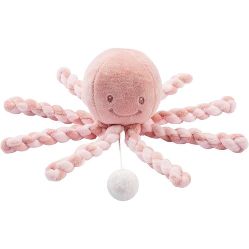 NATTOU Cuddly Octopus PIU PIU βελούδινο παιχνίδι με μελωδία Lapidou Old Pink / Light Pink 0 m+ 1 τμχ