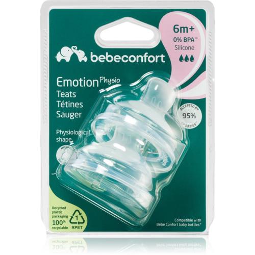 Bebeconfort Emotion Physio Fast Flow θηλή μπιμπερό 6 m+ 2 τμχ
