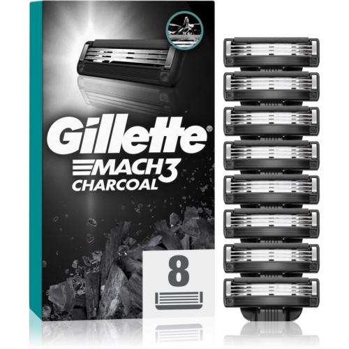 Gillette Mach3 Charcoal ανταλλακτικές λεπίδες 8 τμχ