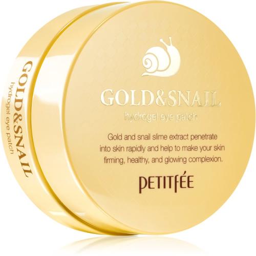 Petitfée Gold & Snail μάσκα υδρογέλης για γύρω από τα μάτια με εκχύλισμα σαλιγκαριών 60 τμχ