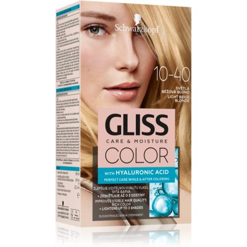 Schwarzkopf Gliss Color μόνιμη βαφή μαλλιών απόχρωση 10-40 Light Beige Blonde