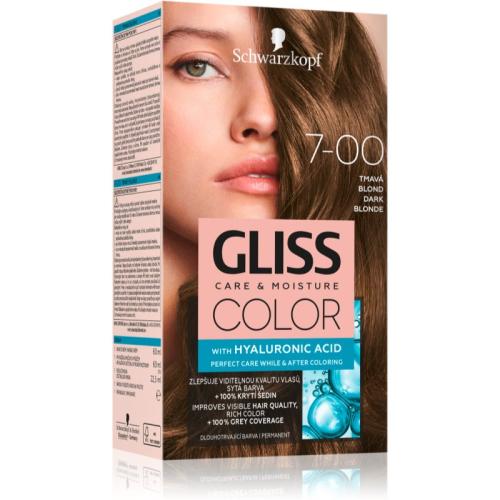 Schwarzkopf Gliss Color μόνιμη βαφή μαλλιών απόχρωση 7-00 Dark Blonde