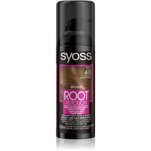 Syoss Root Retoucher βαφή για τη ρίζα με χρώμα σε σπρέι απόχρωση Brown 120 ml
