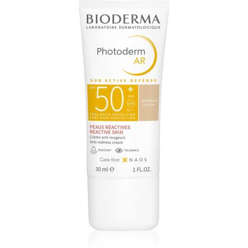 Bioderma Photoderm AR κρέμα προστασίας με χρώμα για εξαιρετικά ευαίσθητο δέρμα με τάση ερυθρότητας SPF 50+ απόχρωση Natural 30 μλ