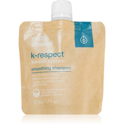 Milk Shake K-Respect Smoothing Shampoo σαμπουάν για την αντιμετώπιση του κρεπαρίσματος μαλλιών 50 ml