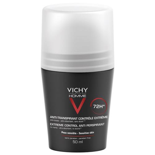 Vichy Homme Deodorant αντιιδρωτικό ρολλ-ον για την αντιμετώπιση της υπερβολικής εφίδρωσης 72h 50 μλ